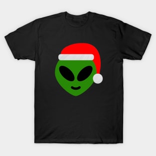 christmas green santa alien emoji T-Shirt